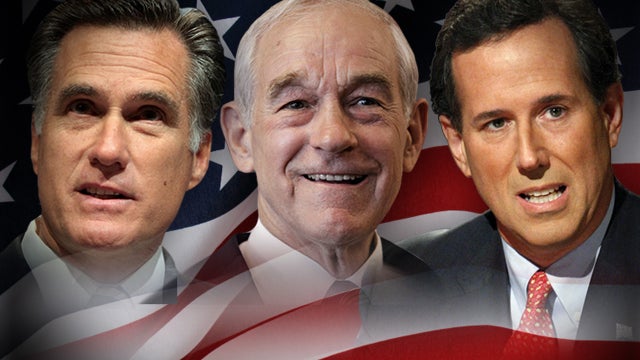 Iowa Elections Romney, Paul, Santorum 