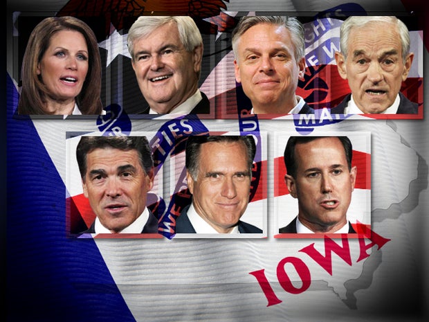 Michele Bachmann, Newt Gingrich, Jon Huntsman, Ron Paul, Rick Perry, Mitt Romney, Rick Santorum 