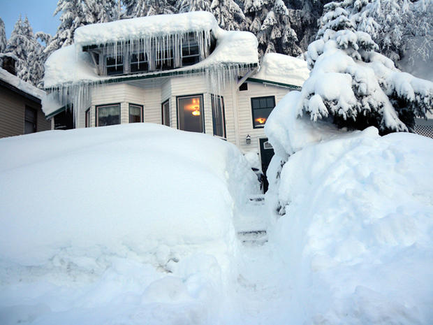 snow storm in alaska, 4x3 