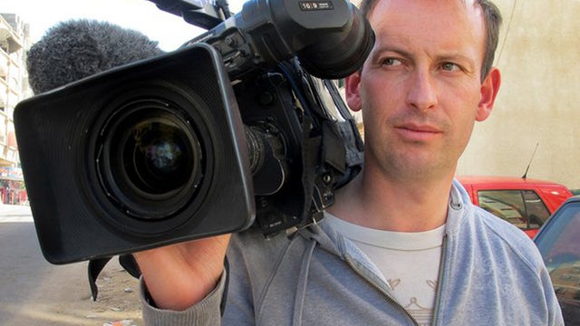 French television reporter Gilles Jacquier is seen at an unknown location in this undated photo provided by France-2 Television Jan. 11, 2012, when Jacquier was killed in Homs, Syria. 