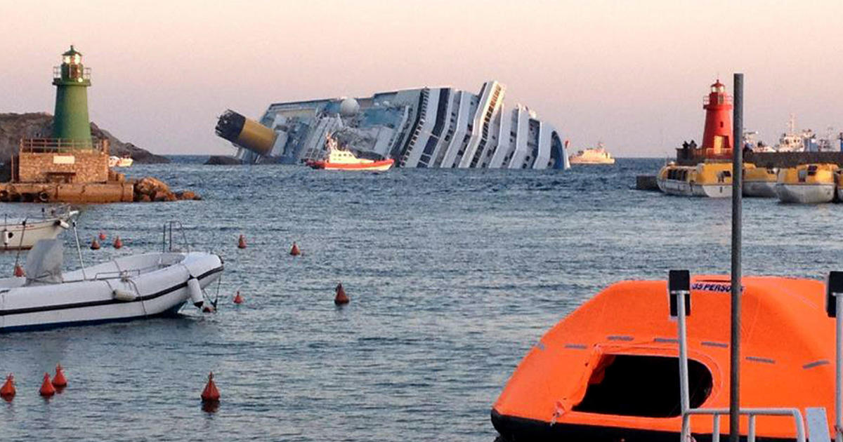italian cruise ship that ran aground in med