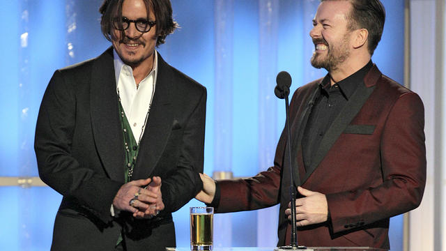 Johnny Depp and Ricky Gervais  
