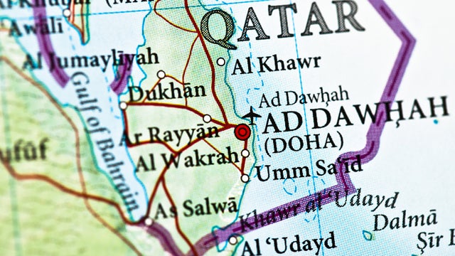 Doha, Qatar map 