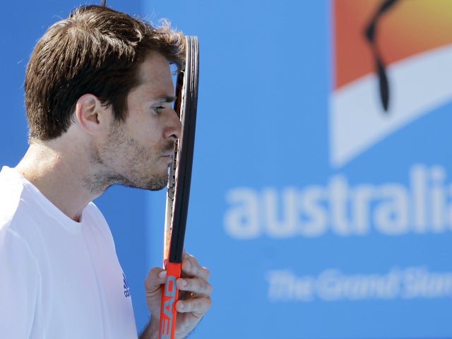 Tommy Haas reacts as he plays Denis Kudla  