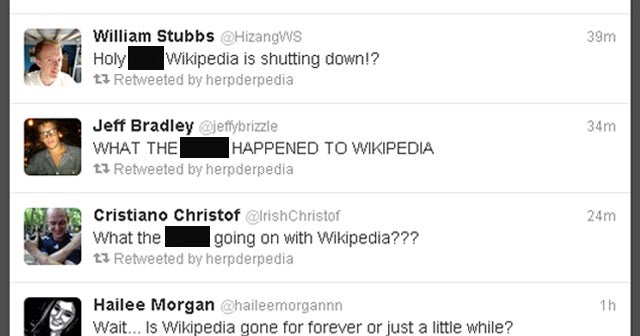 Wikipedia outage sparks rage on Twitter - CBS News