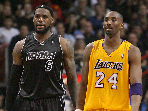 LeBron James and Kobe Bryant 
