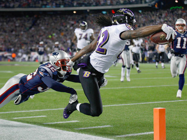 Torrey Smith dives into the end zone for a touchdown 