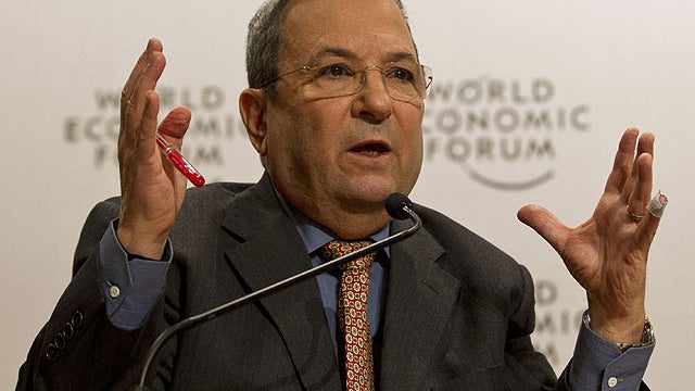 Ehud Barak, deputy prime minister and minister of defense of Israel speaks during a panel session at the Open Forum Davos 2012 during the World Economic Forum, WEF, in Davos, Switzerland, Jan. 26, 2012.  