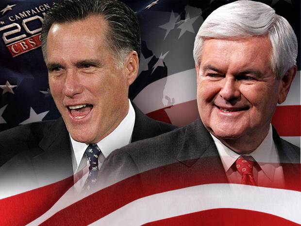Newt Gingrich and Mitt Romney 