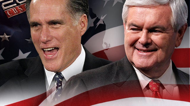 Newt Gingrich and Mitt Romney  