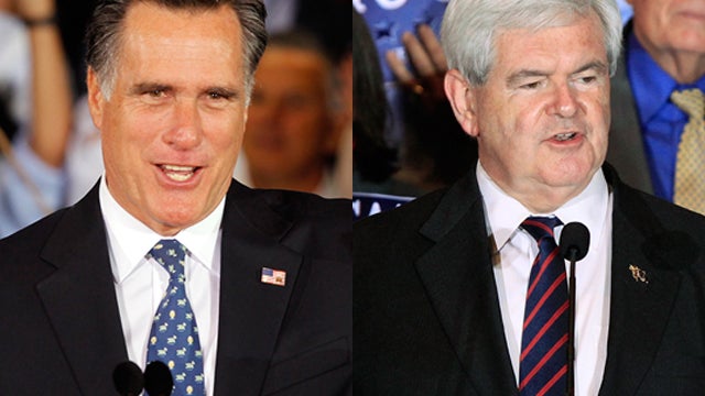 2012 Florida Primaries - Mitt Romney and Newt Gingrich 