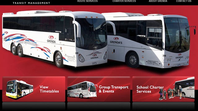 Homepage of Grenda Transit Management 