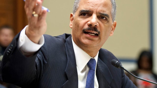 Attorney General Eric Holder testifies on Capitol Hill in Washington Feb. 2, 2012, before the House Oversight and Government Reform Committee. 