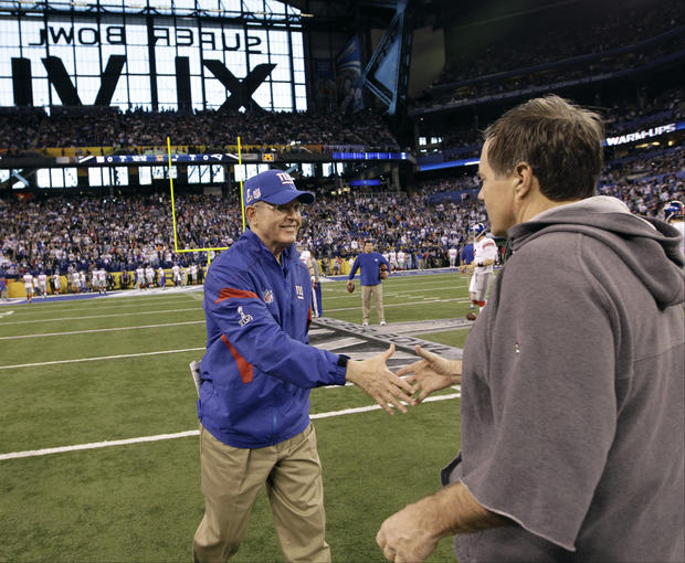 Tom Coughlin and Bill Belichick 