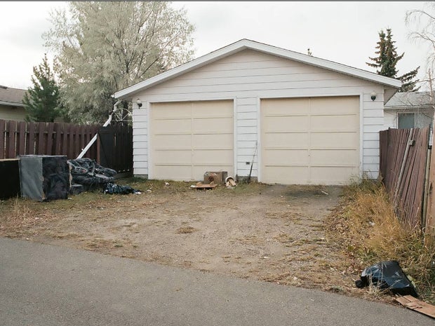 The exterior of the garage where Gilles was to meet his date.