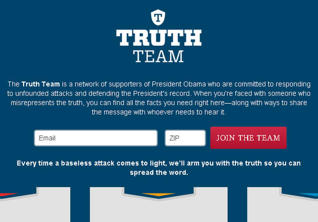 Obama, 2012, truth team 