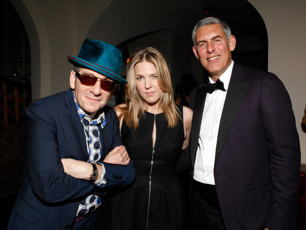Elvis Costello, Diana Krall  attend the Warner Music Group Grammy Celebration hosted by InStyle 