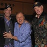 Musicians David Marks, Bruce Johnston, and Mike Love of The Beach Boys attend the EMI Post-GRAMMY Party  