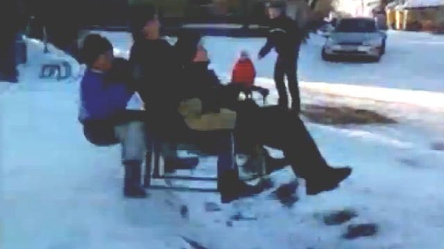 Romanian sled fail 