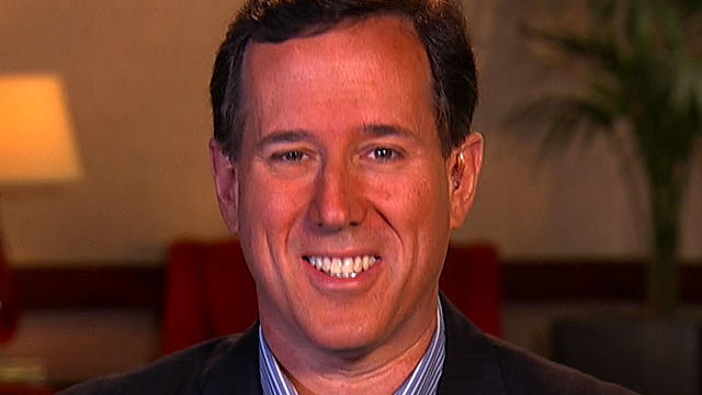 Republican presidential candidate Rick Santorum appears on "CBS This Morning," Feb. 17, 2012. 