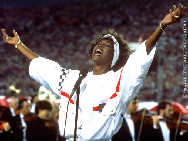 Whitney Houston At Super Bowl XXV 