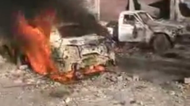 Alleged shelling damge in Homs 