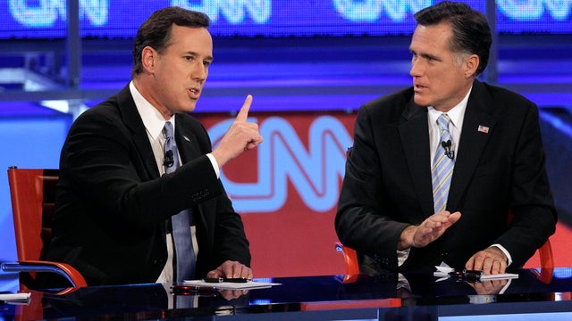 debate, Santorum, Romney 