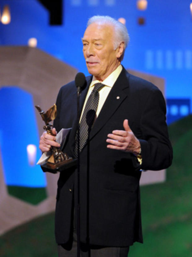 Christopher Plummer accepts the award for best supporting male for "Beginners" at the Independent Spirit Awards 