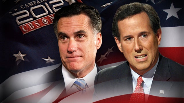 2012 - Elections Mitt Romney Rick Santorum 