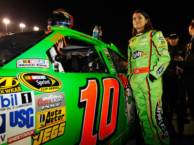 Danica Patrick stands on the grid prior to the start of the NASCAR Sprint Cup Series Daytona 500 