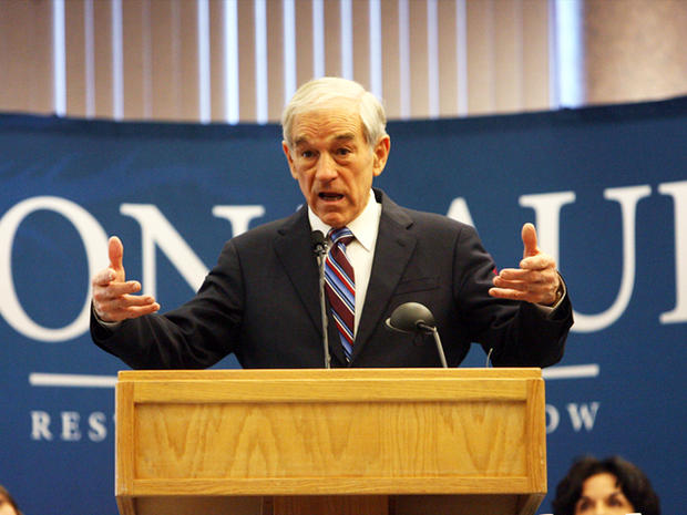 Republican presidential candidate Rep. Ron Paul, R-Texas, addresses a gathering of supporters at a rally on Tuesday, March 6, 2012 in Nampa, Idaho. 