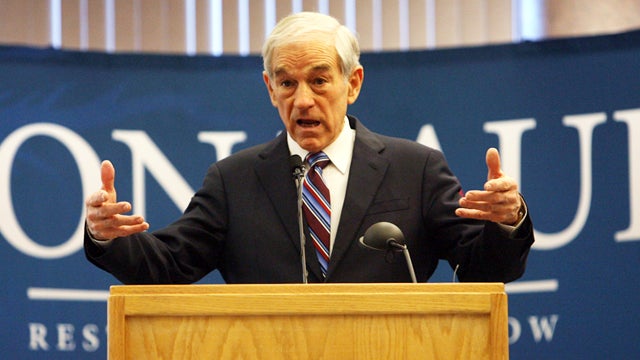 Republican presidential candidate Rep. Ron Paul, R-Texas, addresses a gathering of supporters at a rally on Tuesday, March 6, 2012 in Nampa, Idaho. 