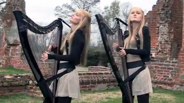 Camille and Kennerly - harp twins 