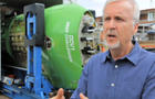 James Cameron and Deepsea Challenger submersible 