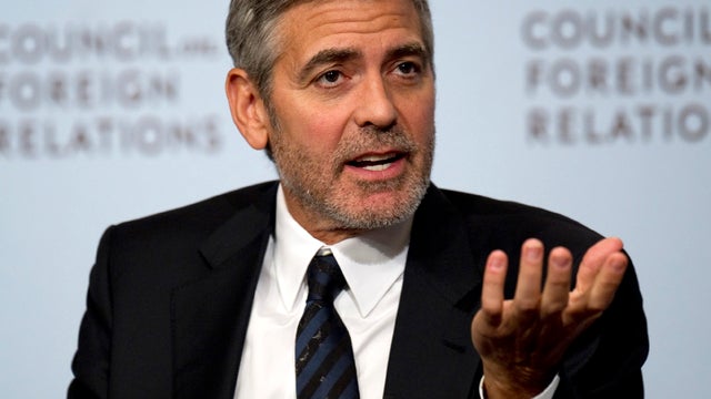 Actor George Clooney addresses the Council on Foreign Relations regarding the situation in Sudan March 13, 2012, in New York. 