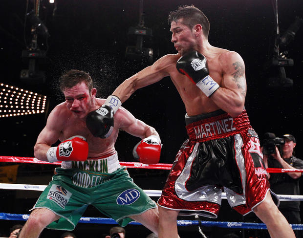 Sergio Martinez throws a punch during the 11th round 