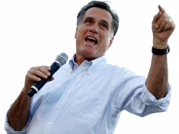 Former Massachusetts Gov. Mitt Romney holds a town-hall campaign meeting on the campus of Bradley University March 19, 2012, in Peoria, Ill. 