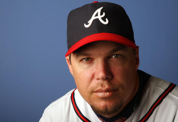 Chipper Jones poses during photo day  