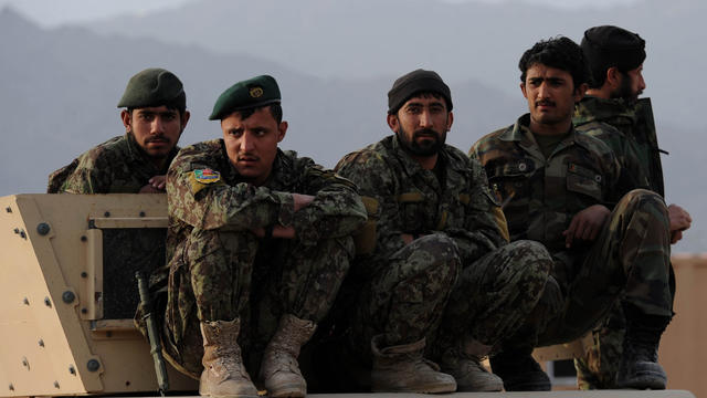 Afghan National Army (ANA) soldiers in Kabul province 