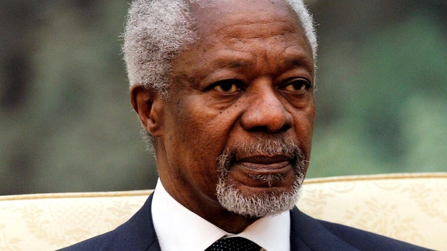 Former U.N. Secretary General Kofi Annan meets with Chinese Premier Wen Jiabao, unseen, at the Great Hall of People in Beijing March 27, 2012. 