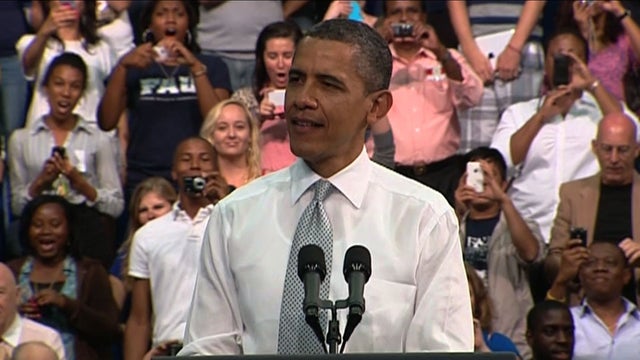 President Barack Obama on April 10, 2012 in Boca Raton, Florida. 