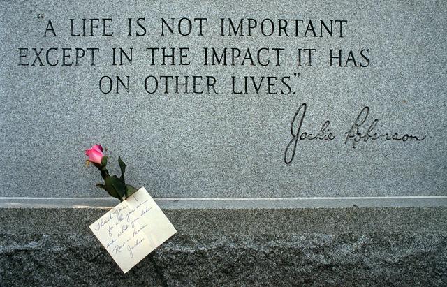 Jackie Robinson, Civil Rights Pioneer (note the epitaph an…