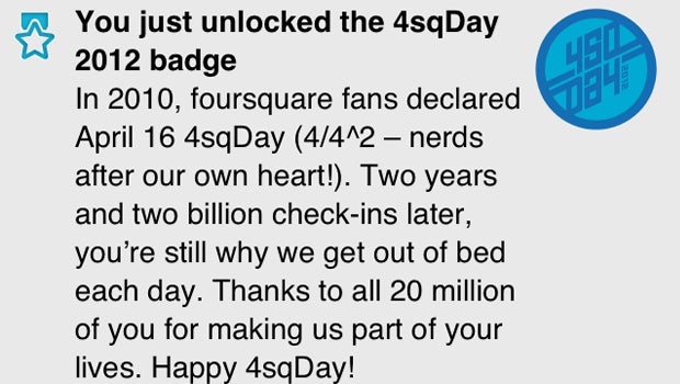Foursquare announces 20 million users, 2 billion check-ins on 4sqDay ...
