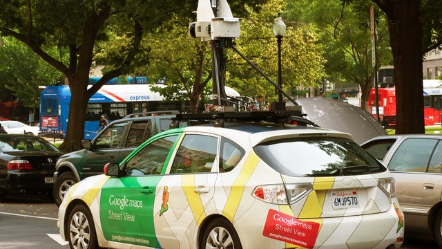 The Google street view mapping and camera car is seen as it charts the streets of Washington, DC, on June 7, 2011 
