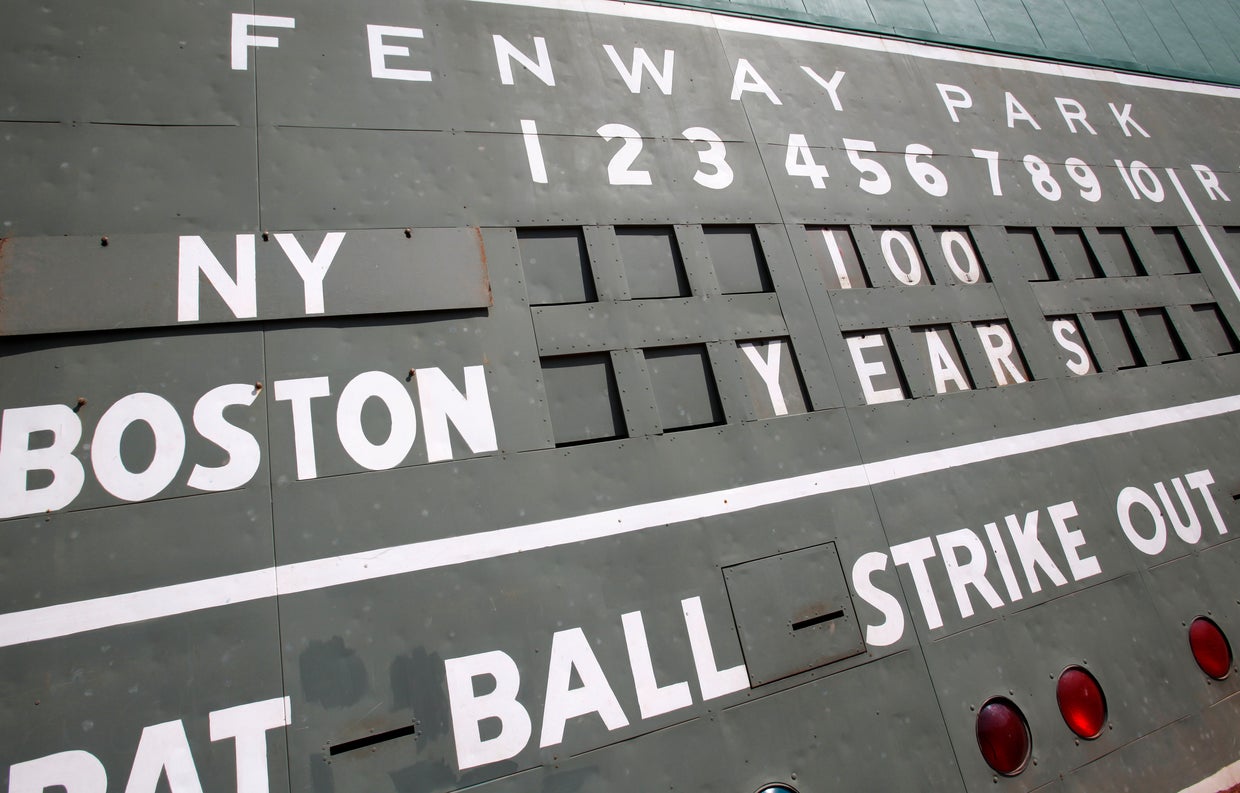 Green Monster scoreboard at Fenway Park 