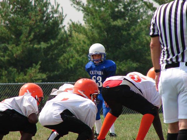 Garett Coleman olaying football 