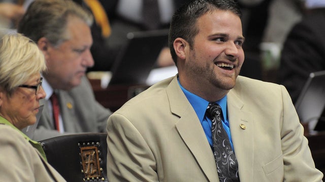 This April 25, 2012, photo provided by Missouri House Communications shows Republican Missouri Rep. Zachary Wyatt. 