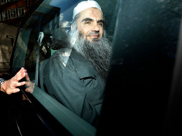 Abu Qatada is driven away after being refused bail at a hearing at London's Special Immigration Appeals Commission, which handles deportation and security cases, in London April 17, 2012. 