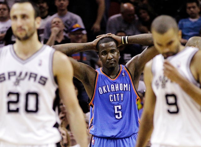 Kendrick Perkins reacts  