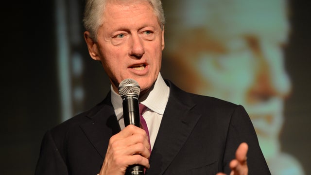 President Clinton speaks at A Night Out With The Millennium Network at the Old Vic Tunnels May 22, 2012, in London. 